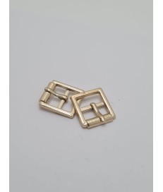 HEBILLA ZAMAK 12MM ORO ECOLÓGICO CUADRADA  RULO SIMULADO