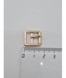 HEBILLA ZAMAK 12MM ORO ECOLÓGICO CUADRADA  RULO SIMULADO
