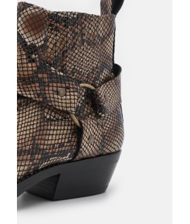 BOTINES COWBOY UNISEX PIEL SERPIENTE CON ESPUELA (TALLA 42)