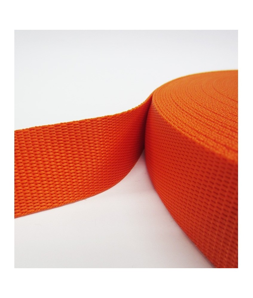 CINTA POLIPROPILENO 25MM NARANJA ALTA CALIDAD PARA MOCHILAS