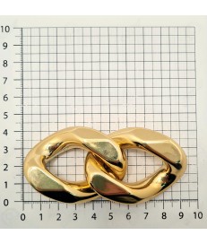 CADENA ESLABON 9,5CM ACRILICO ORO Nº9 (2 ESLABONES)