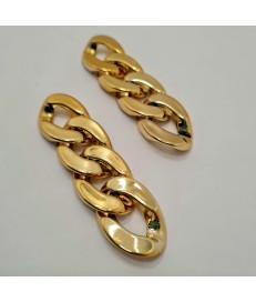 CADENA ESLABON 8CM ACRILICO ORO Nº10 (4 ESLABONES)