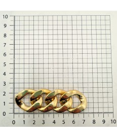 CADENA ESLABON 7CM ACRILICO ORO Nº13 (4 ESLABONES)