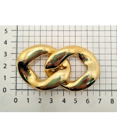 CADENA ESLABON 6,5CM ACRILICO ORO Nº19 (2 ESLABONES)