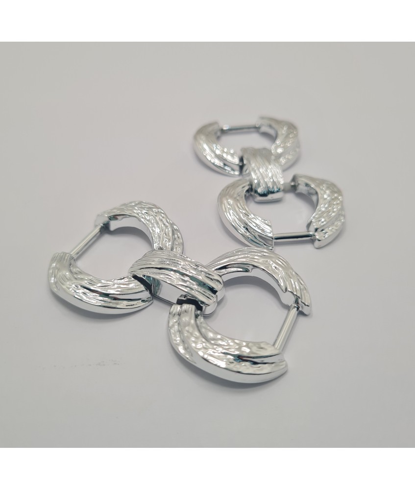 TRABILLA/ESTRIBO PLASTICO 6,5CM PLATA