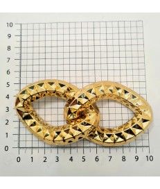 CADENA ESLABON 10,5CM ACRILICO ORO PIRAMIDAL Nº27 (2 ESLABONES)