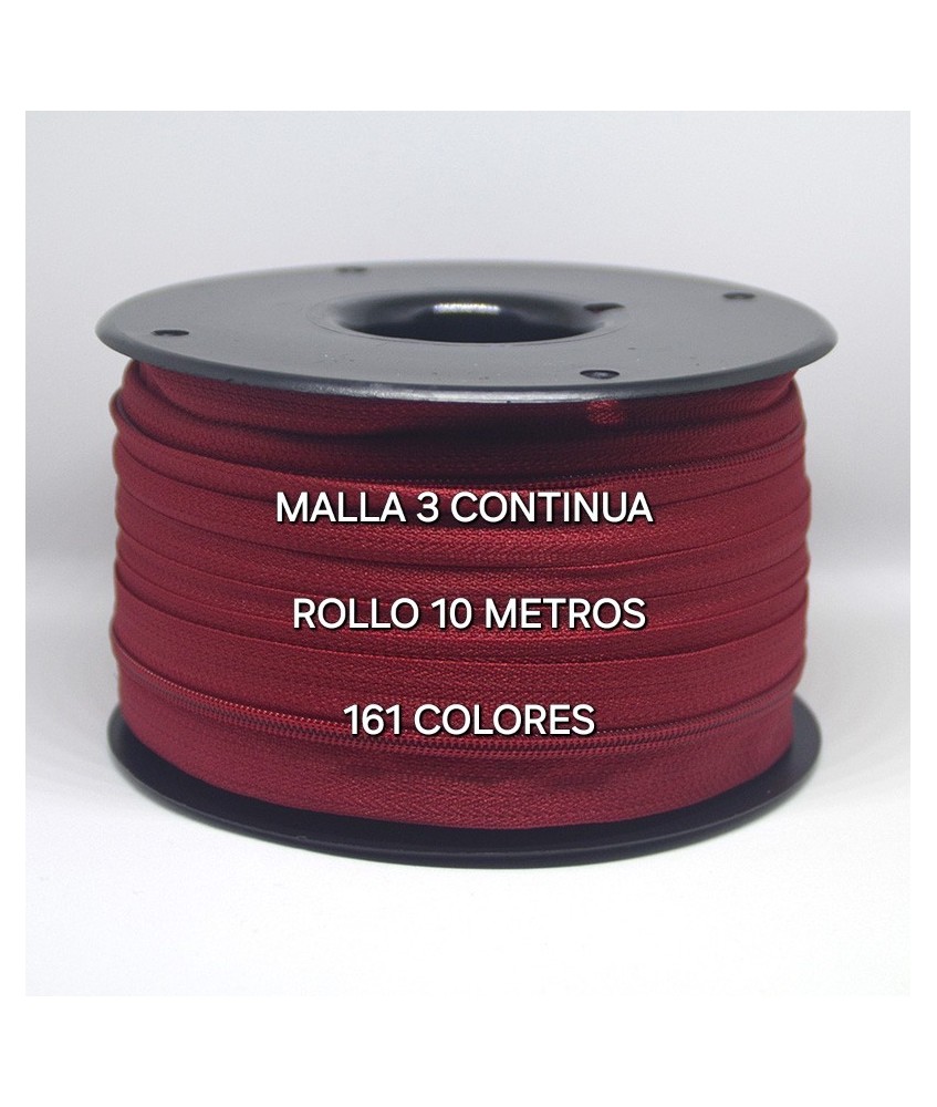 CREMALLERA CONTINUA NYLON MALLA 3 ( BLISTER 10 METROS )