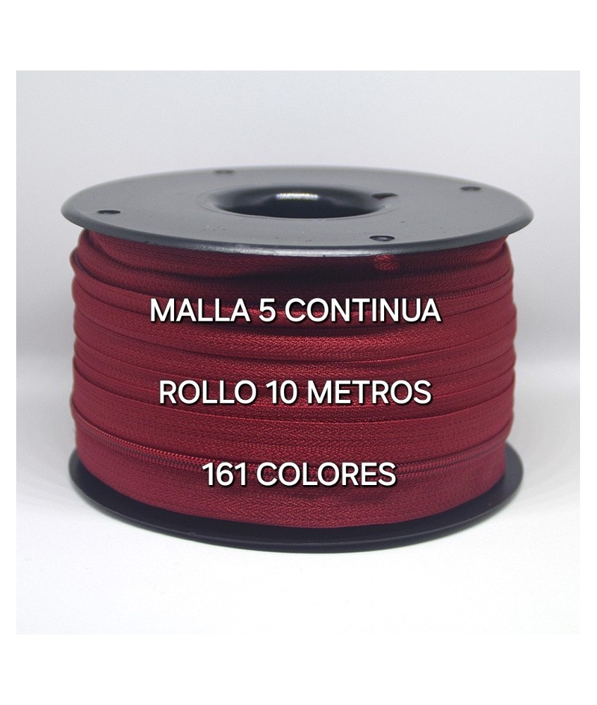 CREMALLERA CONTINUA NYLON MALLA 5 ( BLISTER 10 METROS )