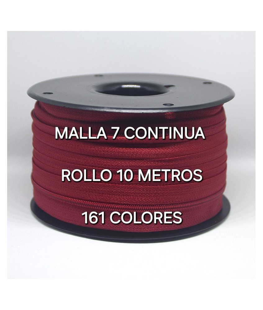 CREMALLERA CONTINUA NYLON MALLA 7 ( BLISTER 10 METROS )