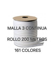 CREMALLERA CONTINUA NYLON MALLA 3 ( ROLLO 200 METROS )