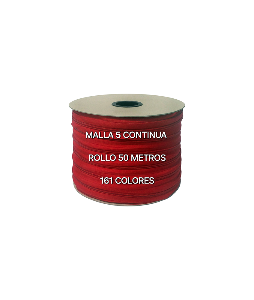 CREMALLERA CONTINUA NYLON MALLA 5 ( ROLLO 50 METROS )