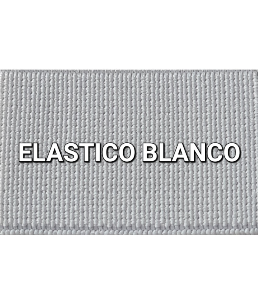 ELASTICO BLANCO LISO RECUBIERTO  (25 METROS)