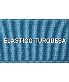 ELASTICO AZUL TURQUESA LISO RECUBIERTO  (25 METROS)