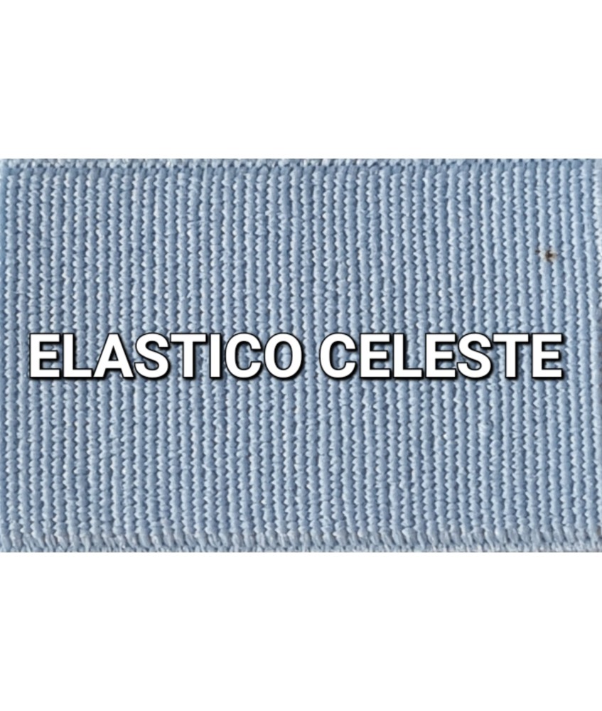 ELASTICO AZUL CELESTE LISO RECUBIERTO  (25 METROS)