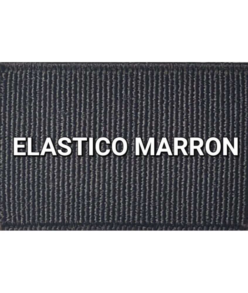 ELASTICO MARRON OSCURO LISO RECUBIERTO (25 METROS)