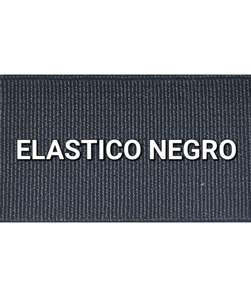 ELASTICO NEGRO LISO RECUBIERTO  (25 METROS)