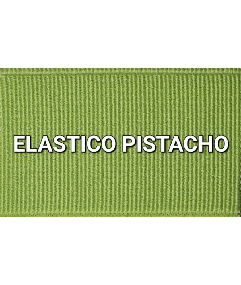 ELASTICO VERDE PISTACHO LISO RECUBIERTO (25 METROS)