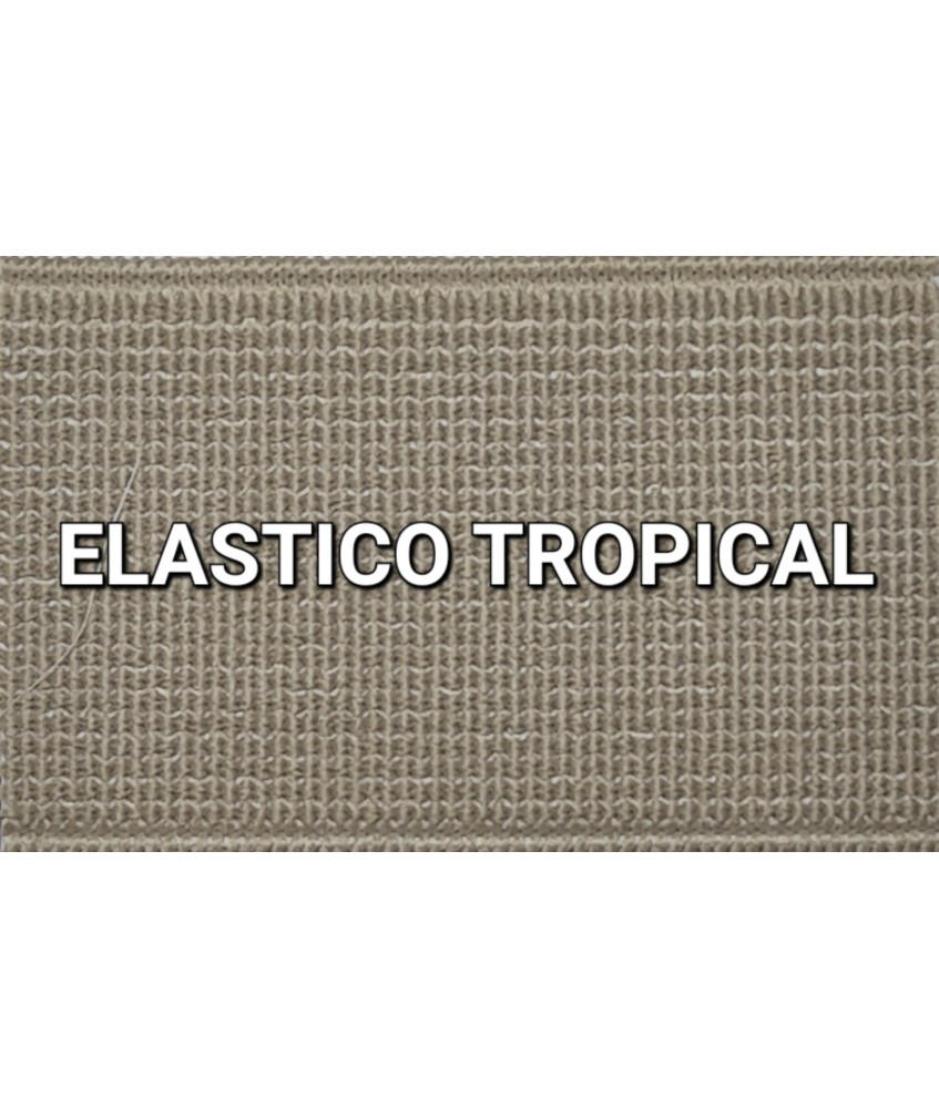 ELASTICO BEIG TROPICAL LISO RECUBIERTO (25 METROS)