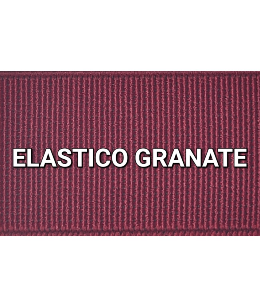 ELASTICO GRANATE LISO RECUBIERTO  (25 METROS)