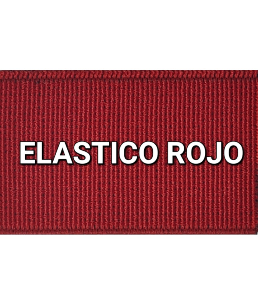 ELASTICO ROJO LISO RECUBIERTO  (25 METROS)