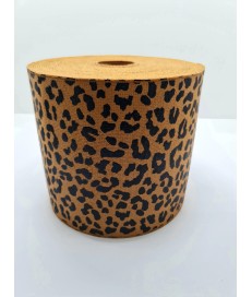 ELASTICO 110MM OCRE LAMINADO NEGRO LEOPARDO