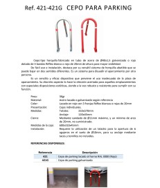 CEPO PARKING ACERO GALVANIZADO / ROJO