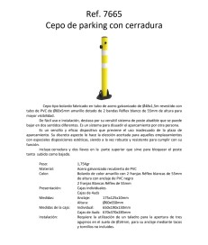 CEPO PARKING CON CERRADURA AMARILLO Ø60x5mm