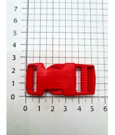 HEBILLA CIERRE PLASTICO MOCHILA 16MM ROJO