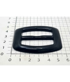 PASADOR DOBLE PLASTICO 38MM NEGRO OVALADO