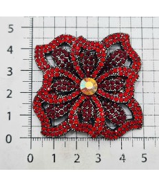 ADORNO FLOR BRILLANTES ROJO (2 UNIDADES)