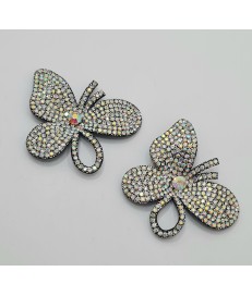 ADORNO MARIPOSA BRILLANTE PLATA (2 UNIDADES)