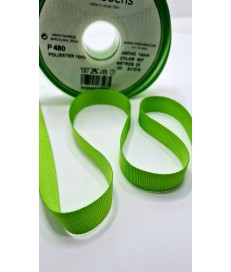 CINTA FALLA GROSS GRAIN 14MM VERDE RANA ( 20 METROS )