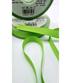 CINTA FALLA GROSS GRAIN 14MM VERDE RANA ( 20 METROS )