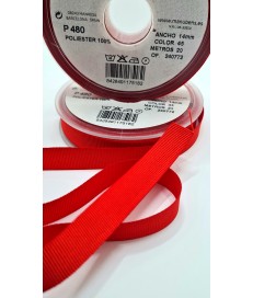 CINTA FALLA GROSS GRAIN 14MM ROJO SANGRE ( 20 METROS )