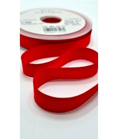 CINTA FALLA GROSS GRAIN 14MM ROJO SANGRE ( 20 METROS )