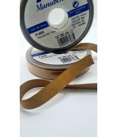 CINTA FALLA GROSS GRAIN 14MM TAUPE ( 20 METROS )
