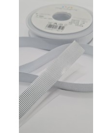 CINTA FALLA GROSS GRAIN 14MM GRIS CLARO ( 20 METROS )