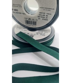 CINTA FALLA GROSS GRAIN 14MM VERDE ( 20 METROS )