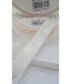 CINTA FALLA GROSS GRAIN 14MM BEIGE CRUDO ( 20 METROS )