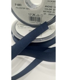 CINTA FALLA GROSS GRAIN 14MM MARINO ( 20 METROS )