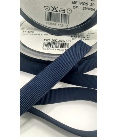 CINTA FALLA GROSS GRAIN 14MM MARINO ( 20 METROS )
