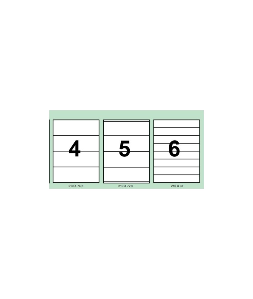 ETIQUETAS ADHESIVAS BLANCAS DIN-A4 (CAJA 500 HOJAS)