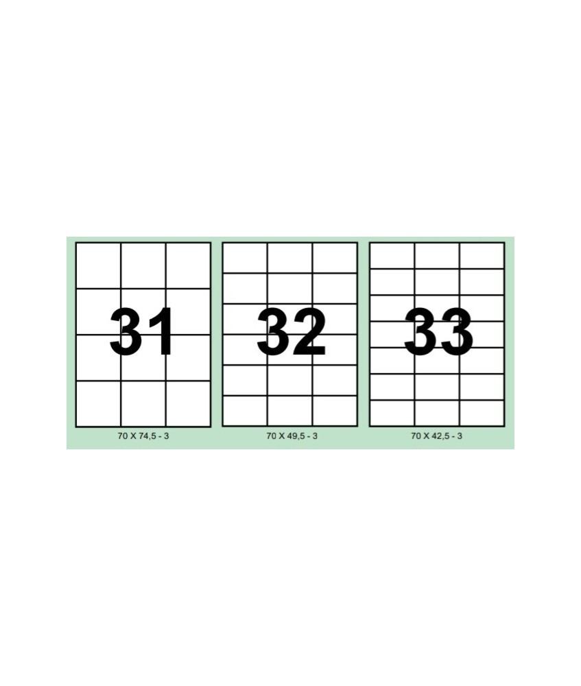 ETIQUETAS ADHESIVAS BLANCAS DIN-A4 (CAJA 500 HOJAS)