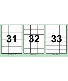 ETIQUETAS ADHESIVAS BLANCAS DIN-A4 (CAJA 500 HOJAS)