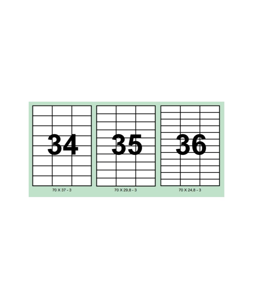 ETIQUETAS ADHESIVAS BLANCAS DIN-A4 (CAJA 500 HOJAS)
