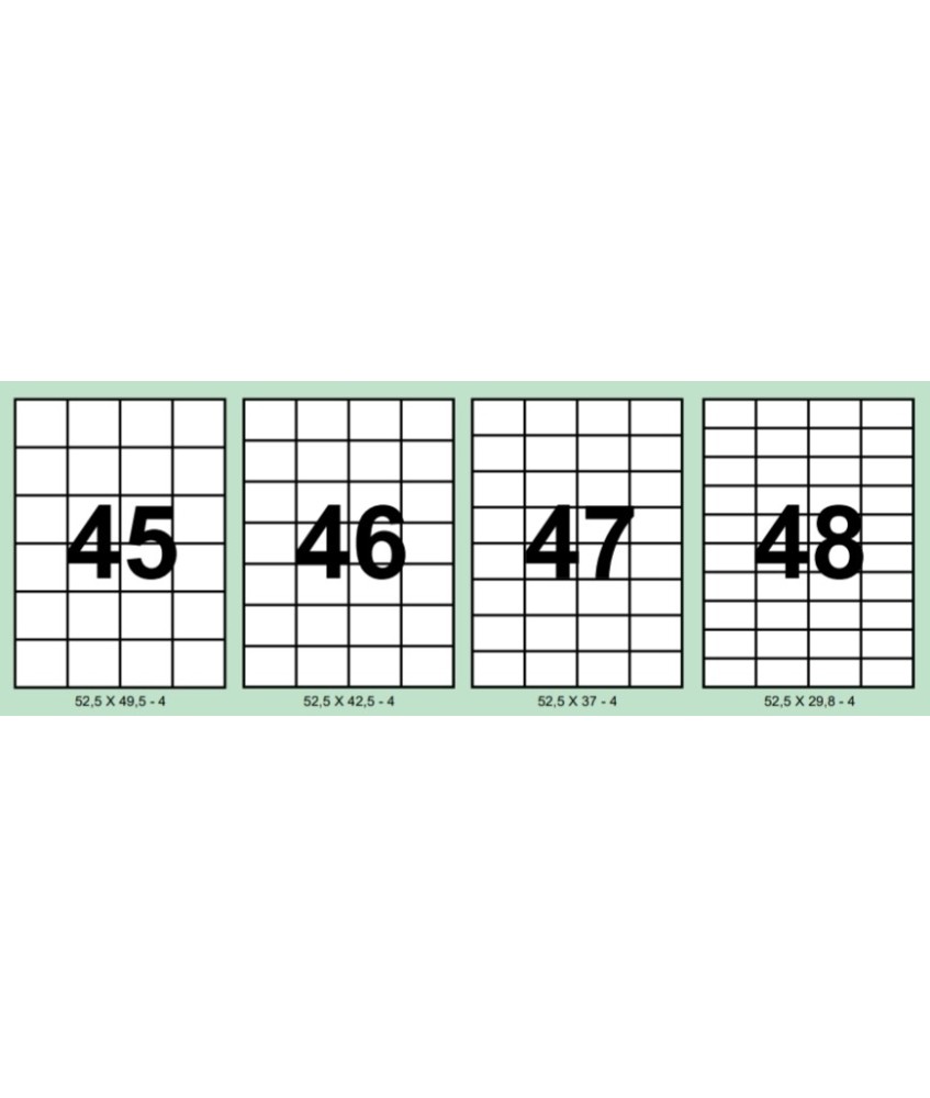 ETIQUETAS ADHESIVAS BLANCAS DIN-A4 (CAJA 500 HOJAS)