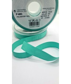 CINTA FALLA GROSS GRAIN 14MM AGUAMARINA  ( 20 METROS )
