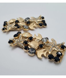 ADORNO PEDRERIA MARINO PECES ESTRELLA MAR ORO / NEGRO (2 UNIDADES)