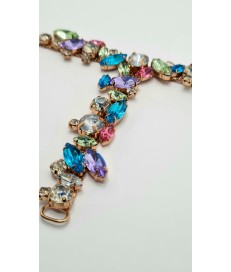 ACCESORIO METALICO PEDRERIA FORMA T MULTICOLOR (2 UNIDADES)