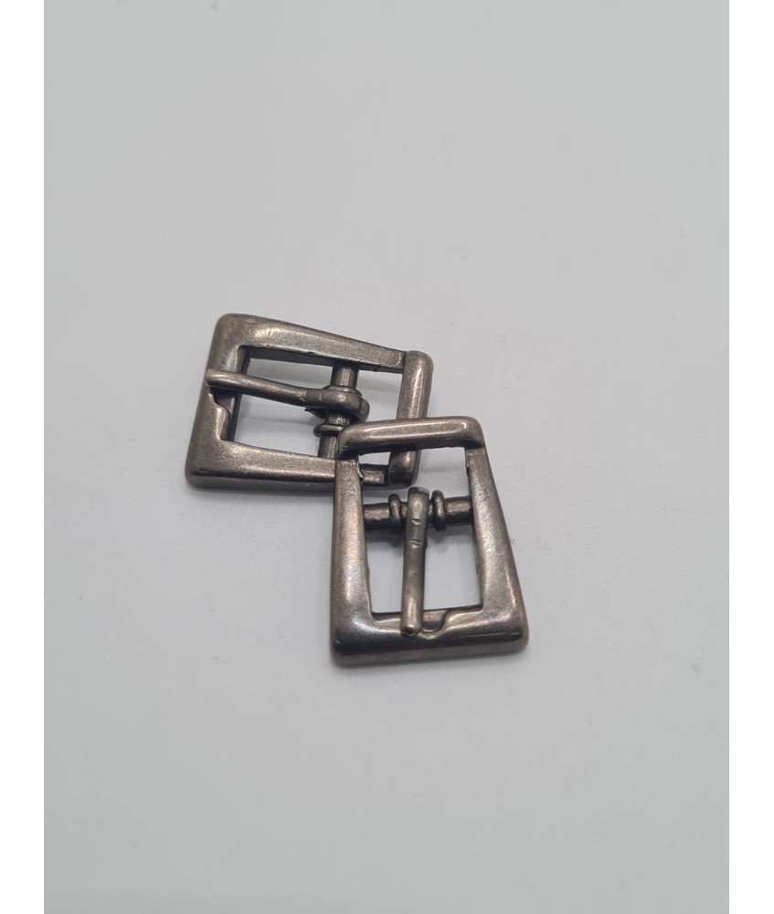 PACK HEBILLAS ZAMAK 8MM PLATA VIEJA RECTANGULAR DESIGUAL (50 UNID)